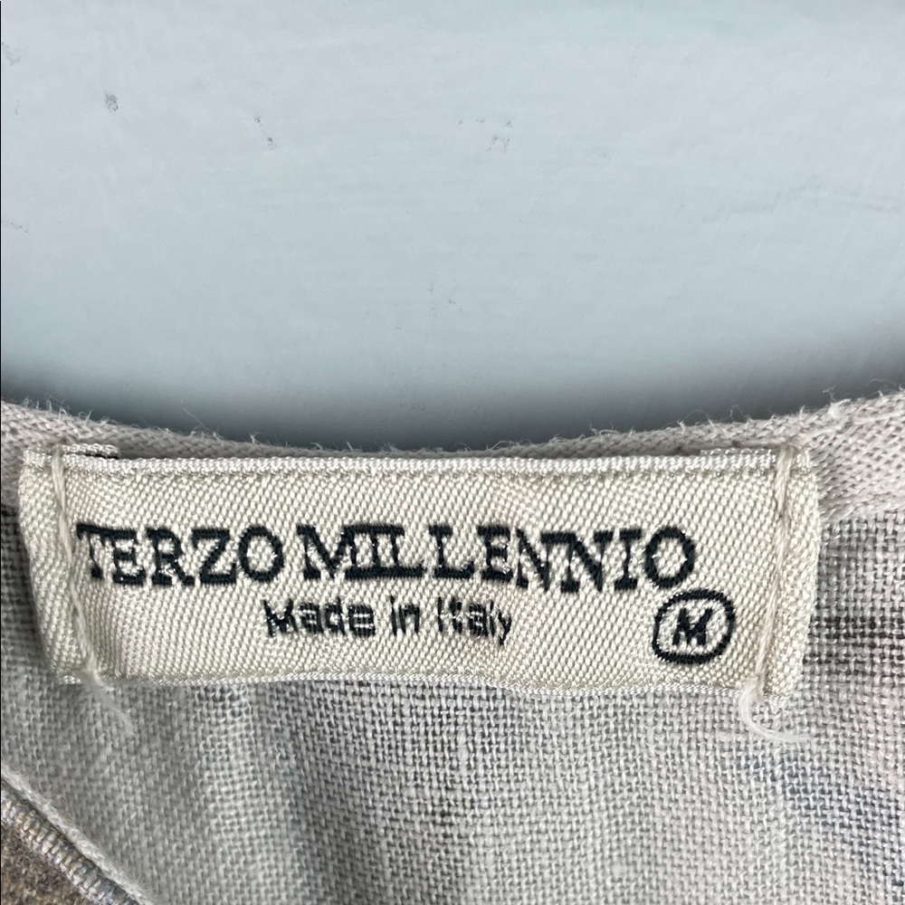Terzo Millennio Floral Linen Top Size M - Picture 3 of 5